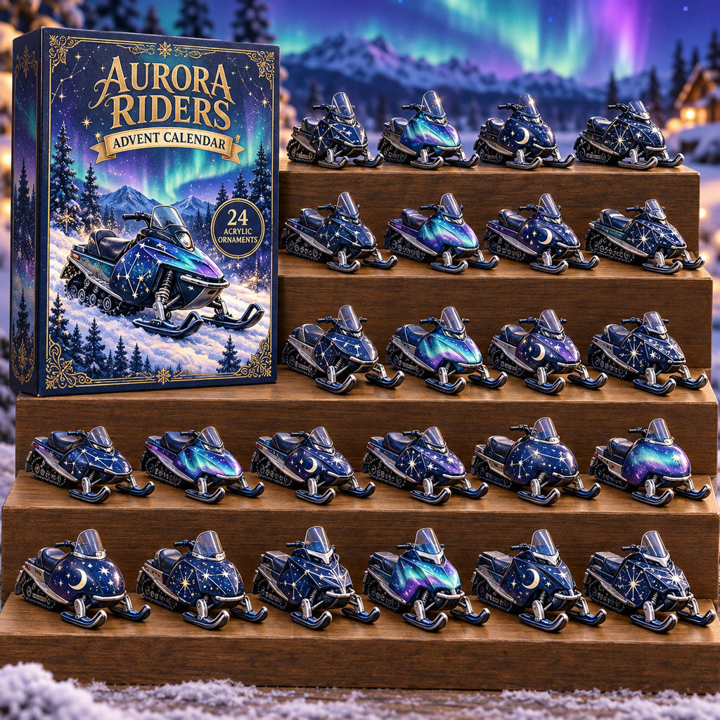 Aurora Riders Club advent calendar box with 24 acrylic Christmas charms
