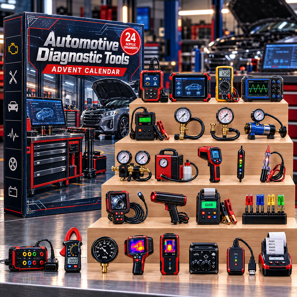 Automotive Diagnostic Tools advent calendar box with 24 acrylic Christmas charms