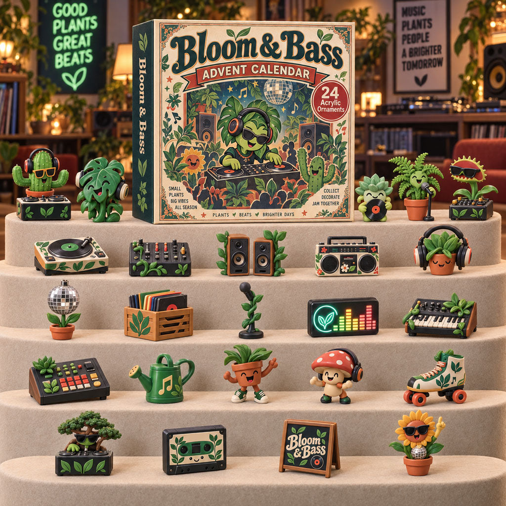 Bloom and Bass advent calendar box with 24 acrylic Christmas charms