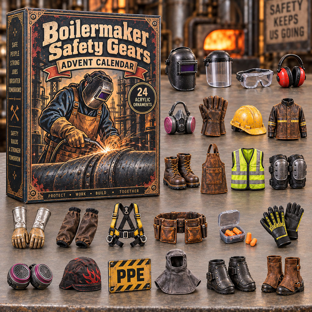 Boilermaker Safety Gears advent calendar box with 24 acrylic Christmas charms