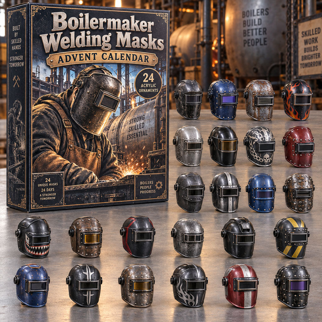 Boilermaker Welding Masks advent calendar box with 24 acrylic Christmas charms
