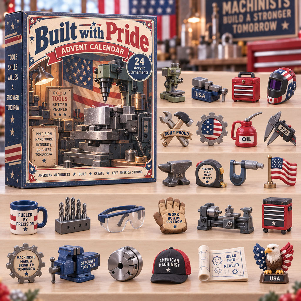 Built with Pride advent calendar box with 24 acrylic Christmas charms