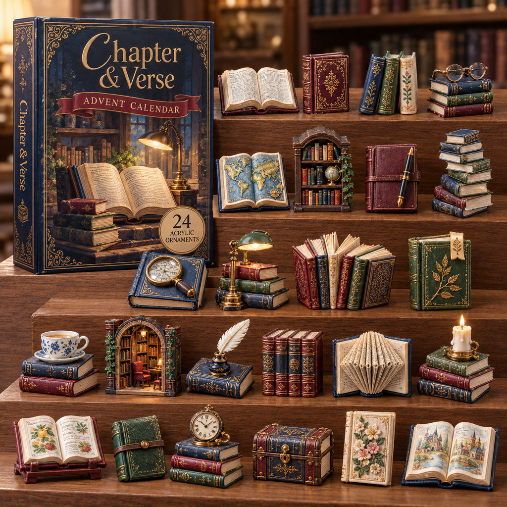 Chapter Verse advent calendar box with 24 acrylic Christmas charms