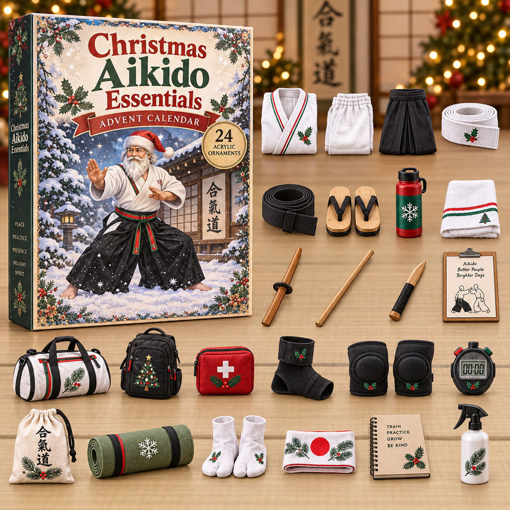 Christmas Aikido Essentials advent calendar box with 24 acrylic Christmas charms