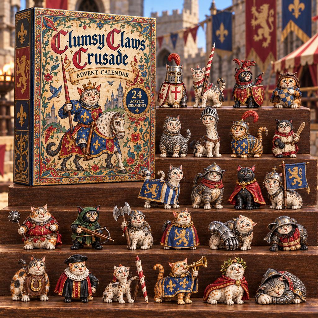 Clumsy Claw Crusade advent calendar box with 24 acrylic Christmas charms