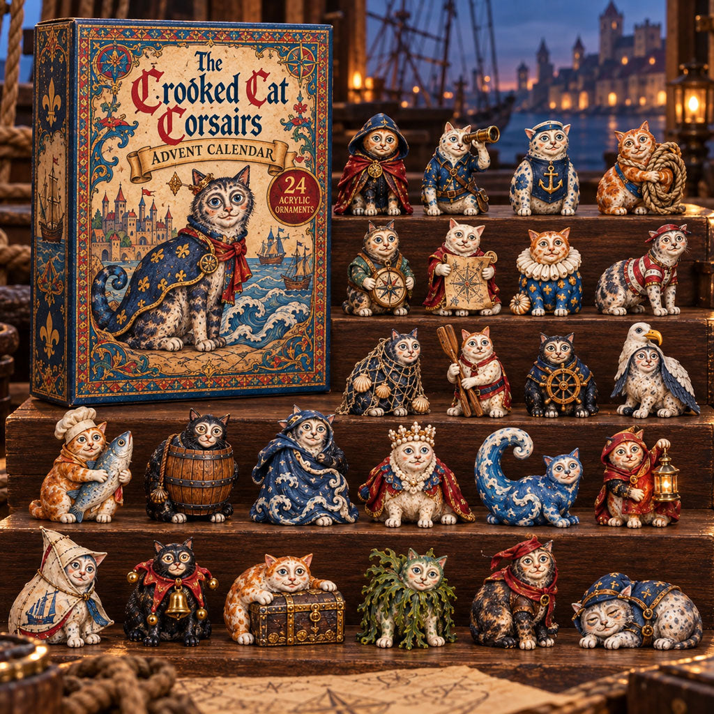 Crooked Cat Corsairs advent calendar box with 24 acrylic Christmas charms