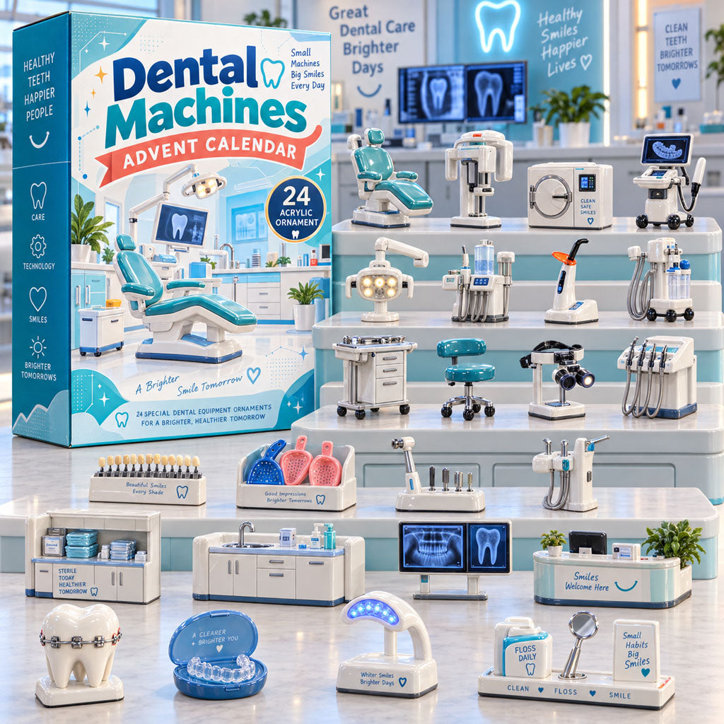 Dental Machines advent calendar box with 24 acrylic Christmas charms