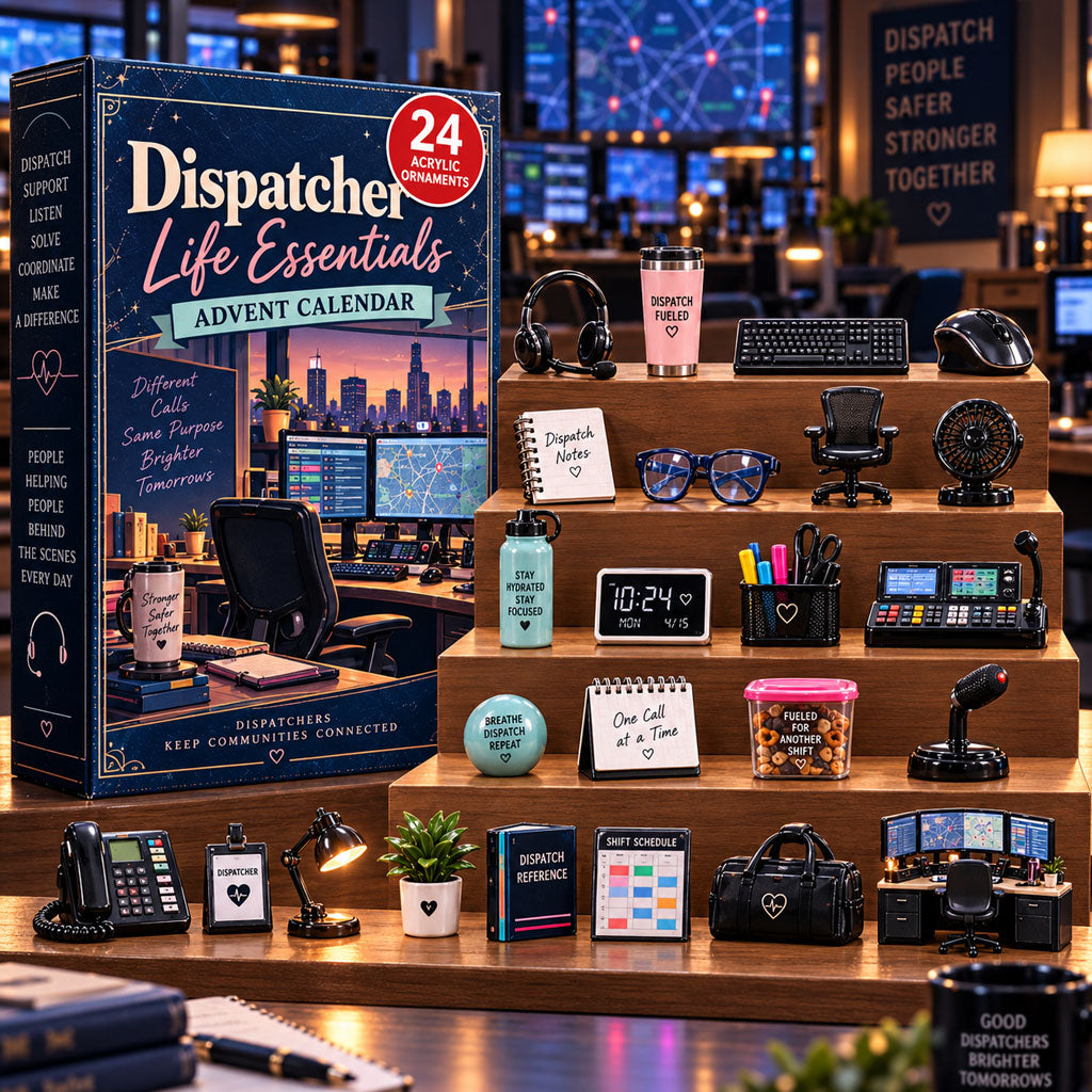 Dispatcher Life Essentials advent calendar box with 24 acrylic Christmas charms