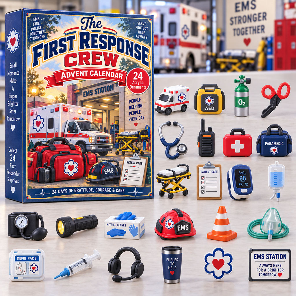 First Response Crew advent calendar box with 24 acrylic Christmas charms