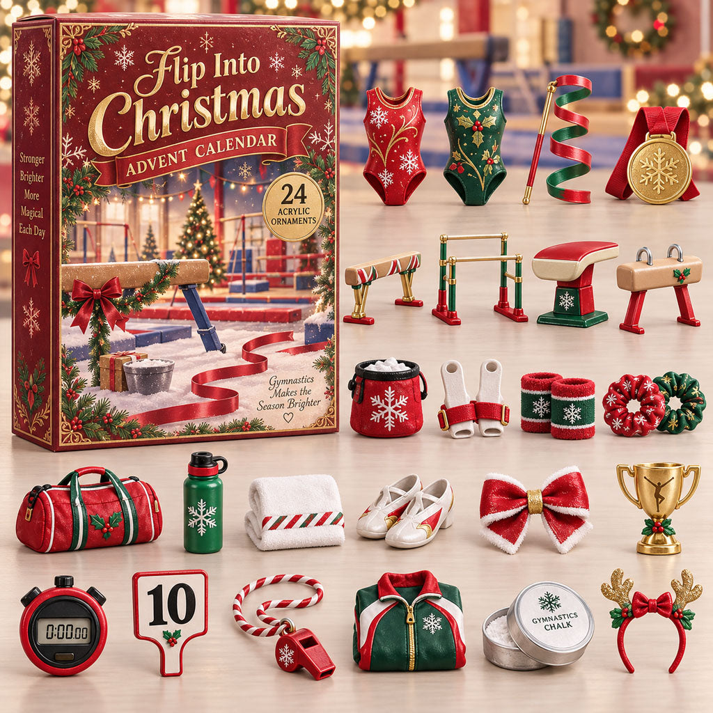 Flip Into advent calendar box with 24 acrylic Christmas charms