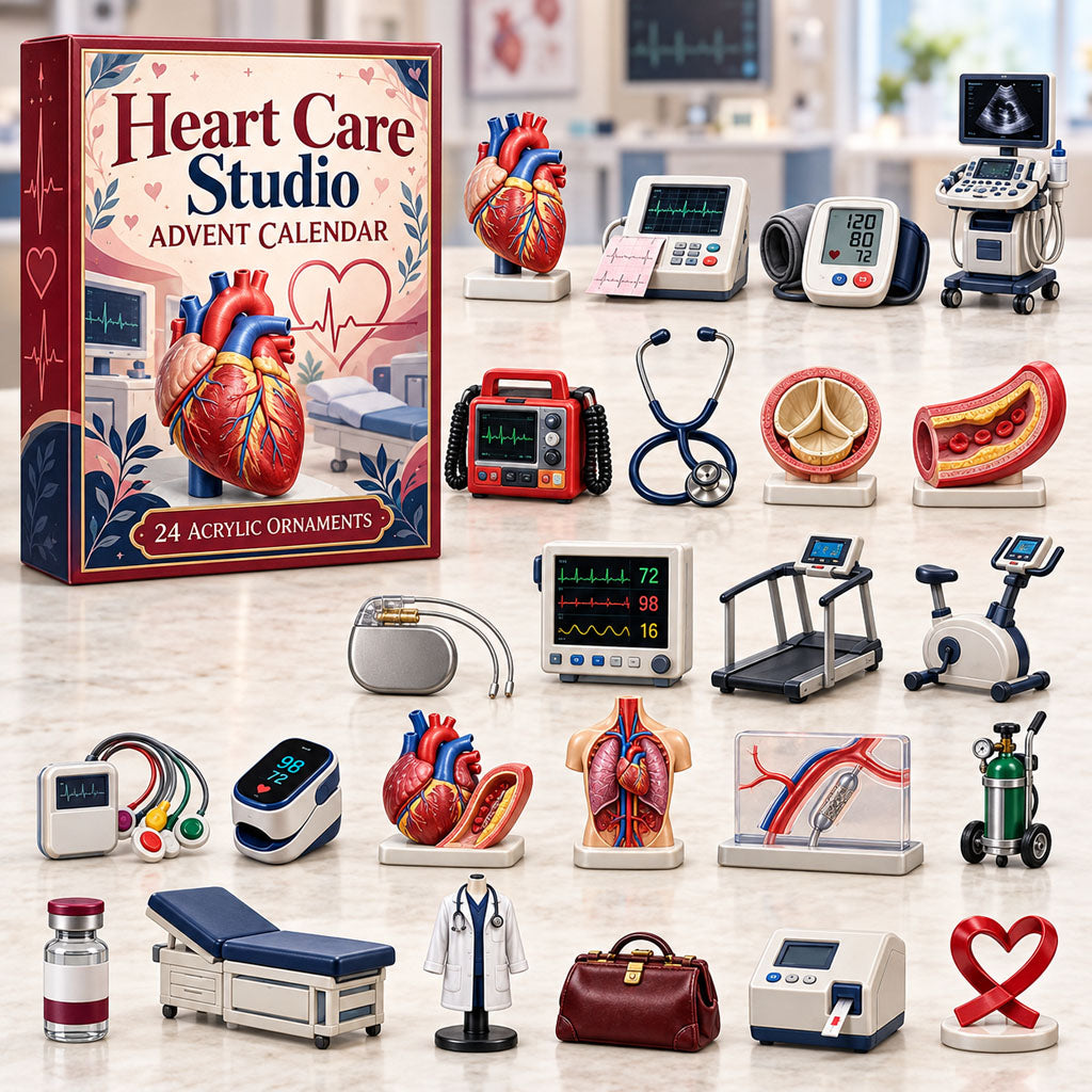 Heart Care Studio advent calendar box with 24 acrylic Christmas charms