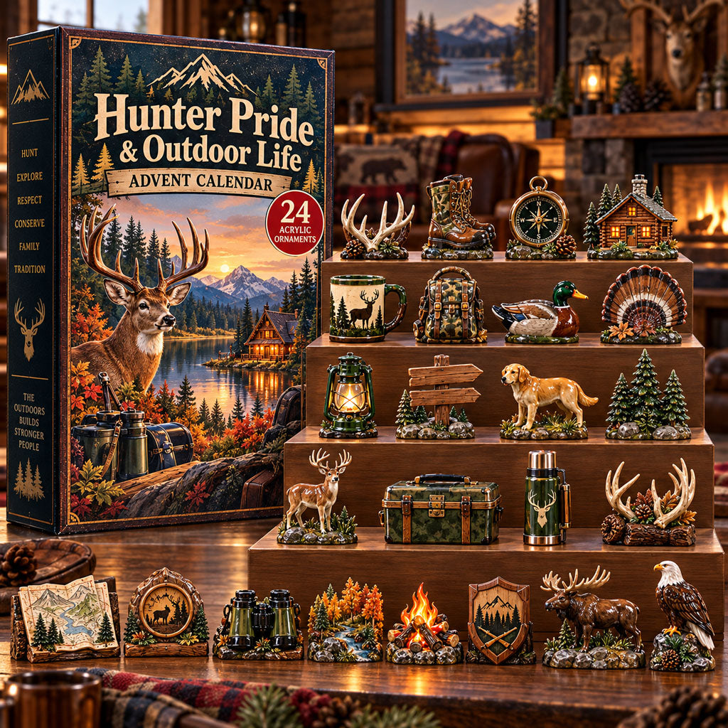 Hunter Pride advent calendar box with 24 acrylic Christmas charms