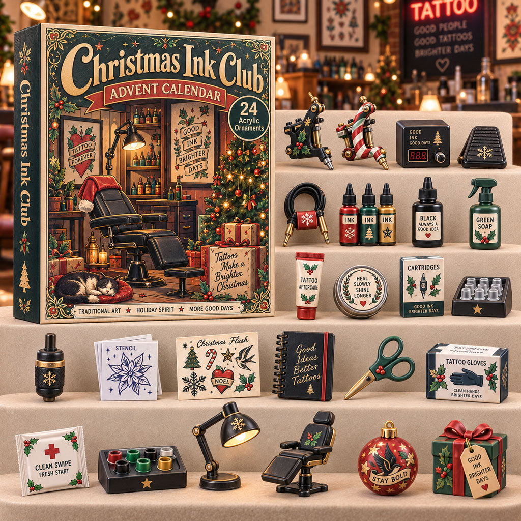 Ink Club advent calendar box with 24 acrylic Christmas charms