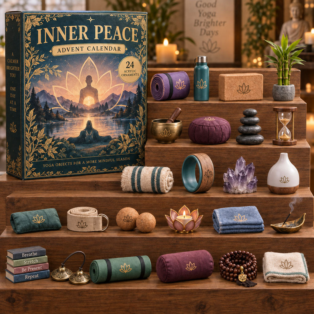 Inner Peace advent calendar box with 24 acrylic Christmas charms
