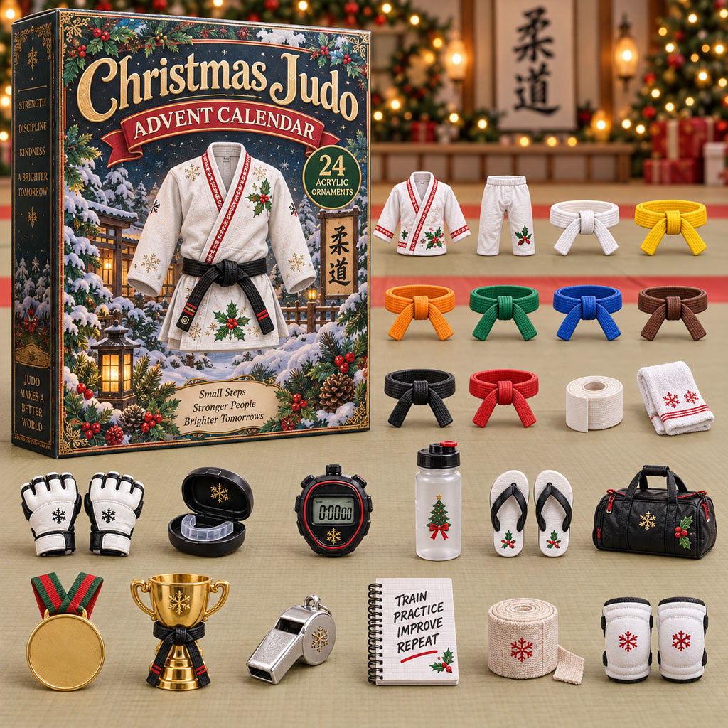 Judo advent calendar box with 24 acrylic Christmas charms