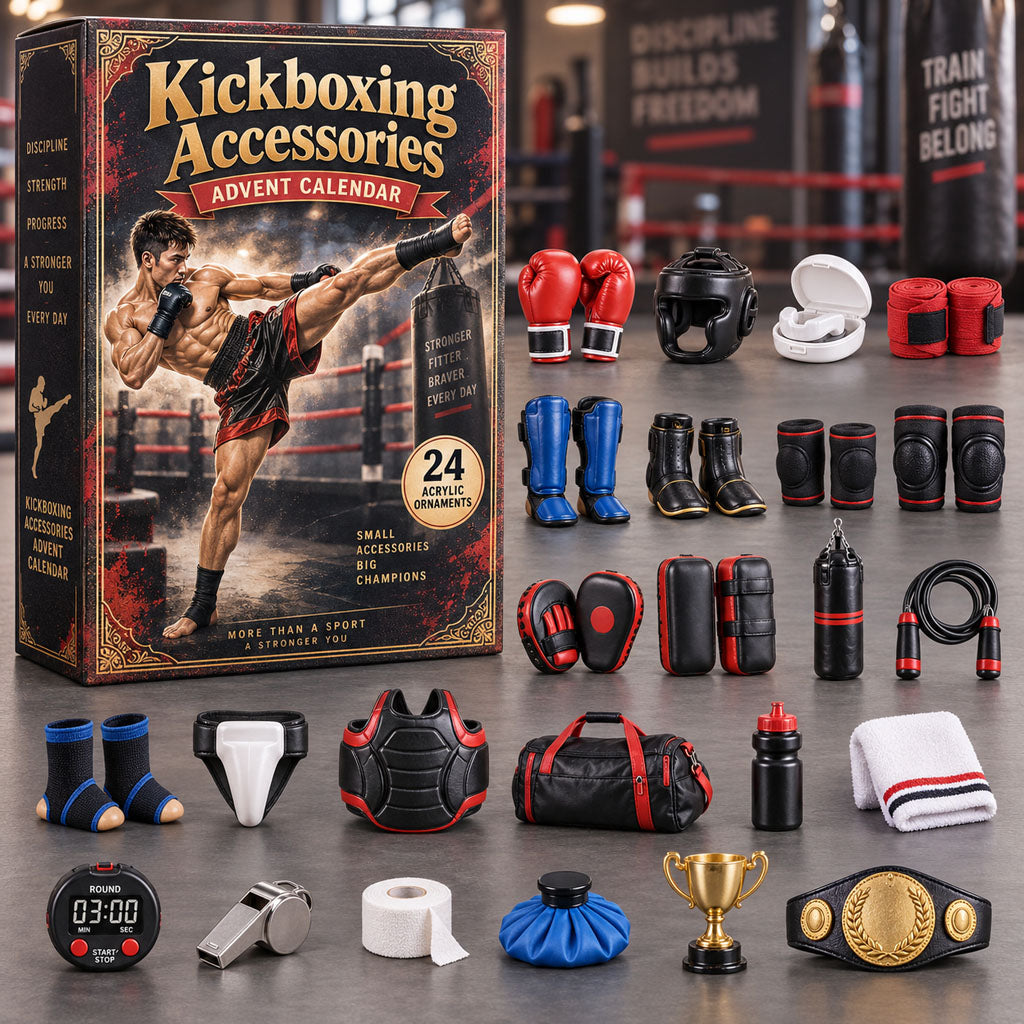 Kickboxing Accessories advent calendar box with 24 acrylic Christmas charms