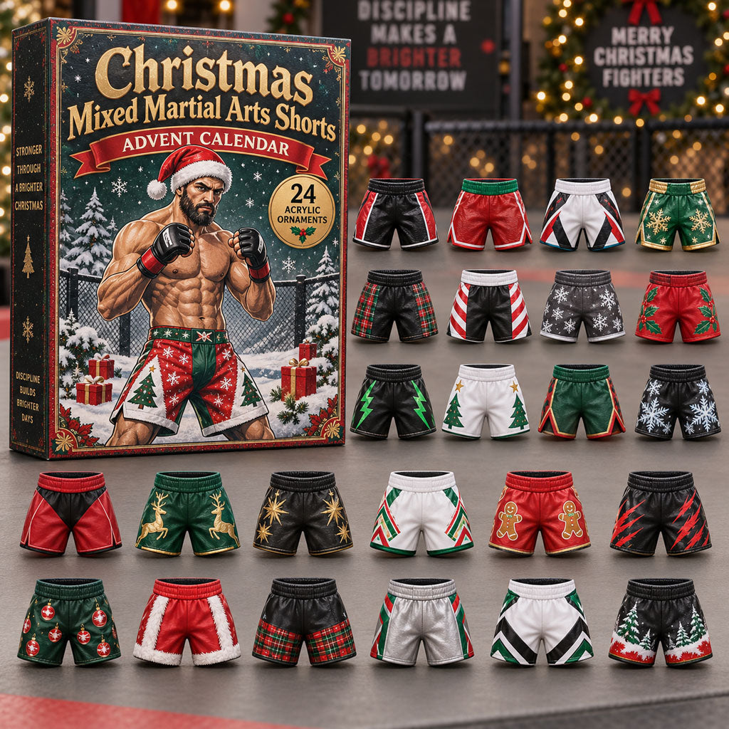 MMA Shorts advent calendar box with 24 acrylic Christmas charms