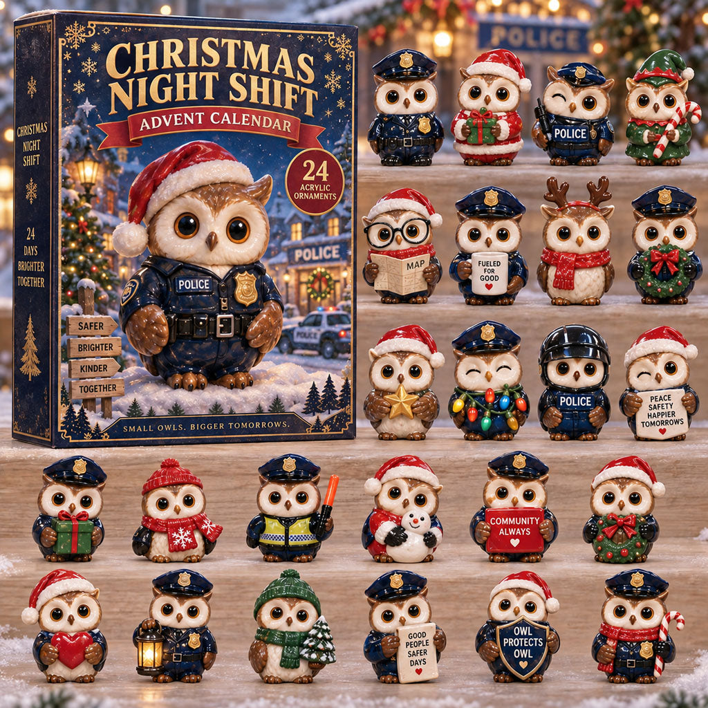 Night Shift advent calendar box with 24 acrylic Christmas charms