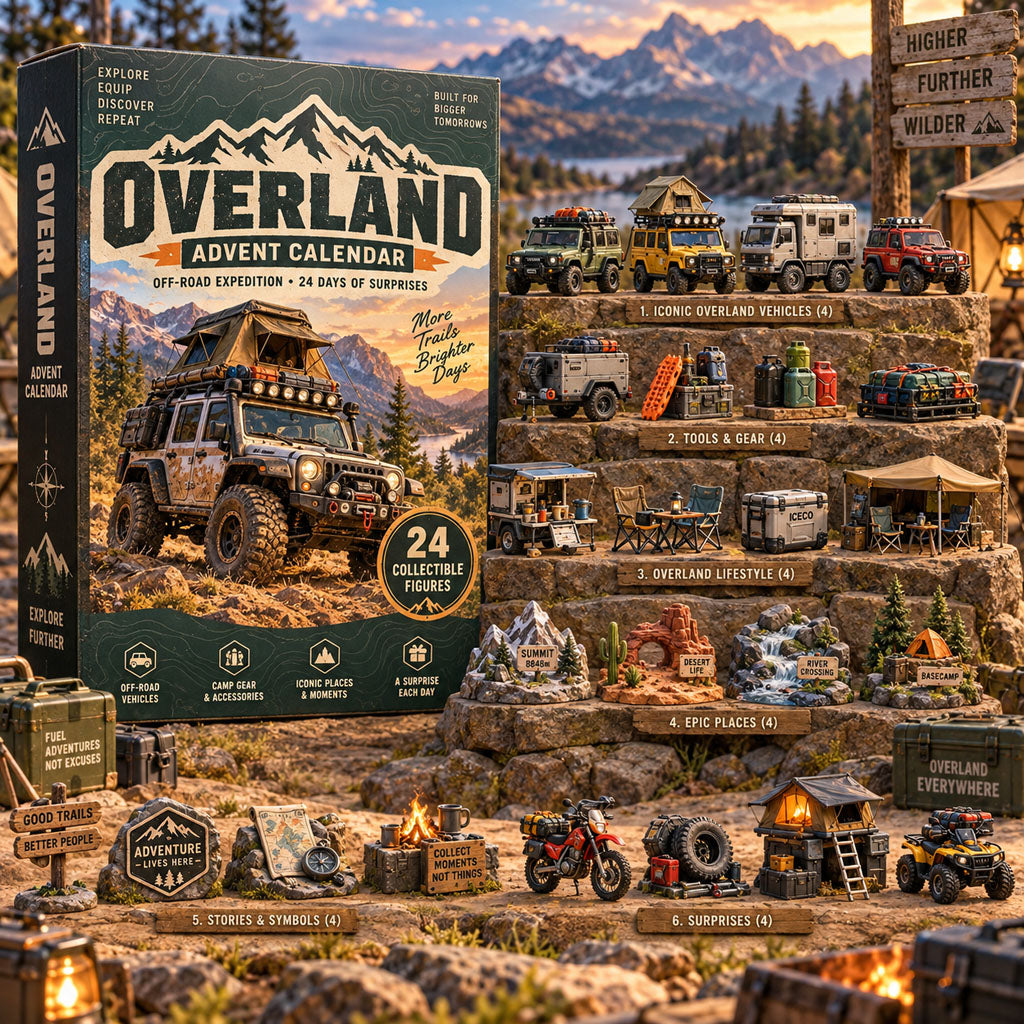 Overland advent calendar box with 24 acrylic Christmas charms