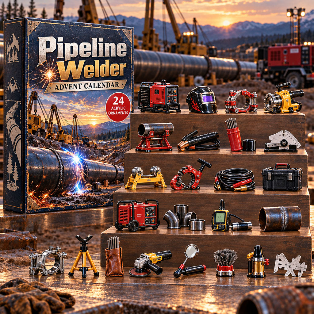 Pipeline Welder advent calendar box with 24 acrylic Christmas charms
