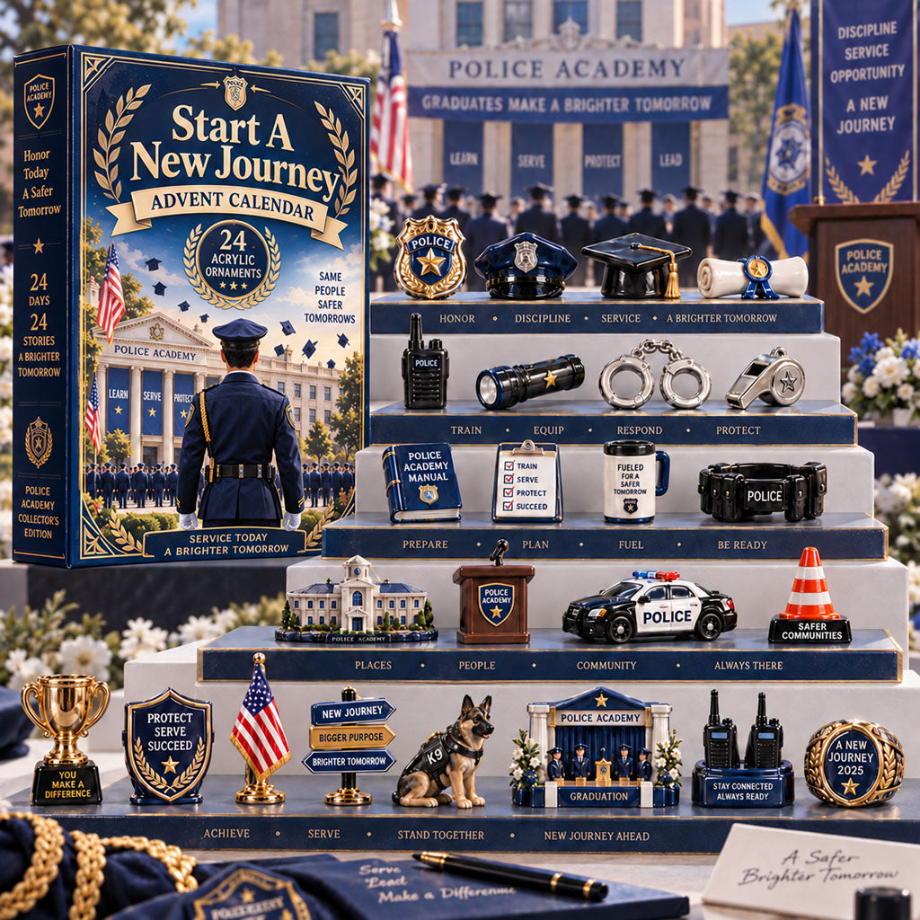 Police Academy New Journey advent calendar box with 24 acrylic Christmas charms