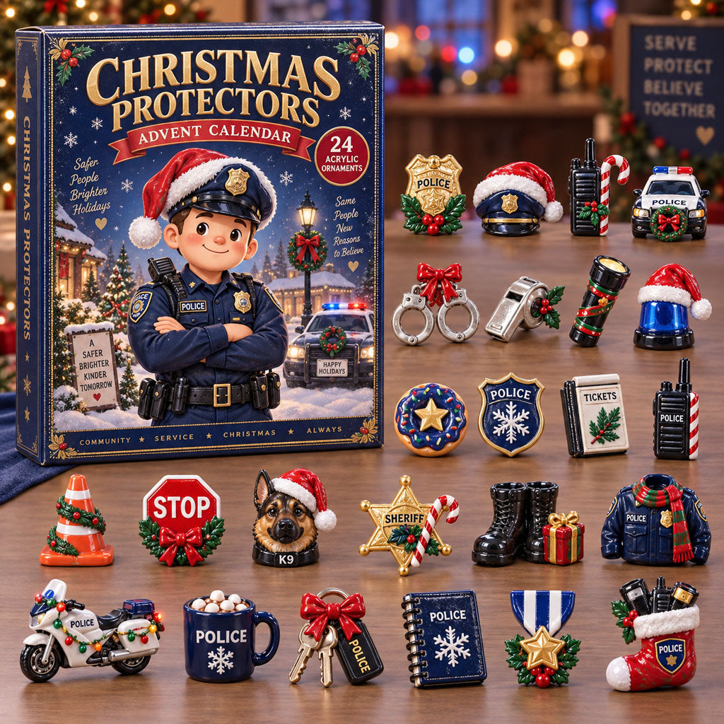 Protectors advent calendar box with 24 acrylic Christmas charms