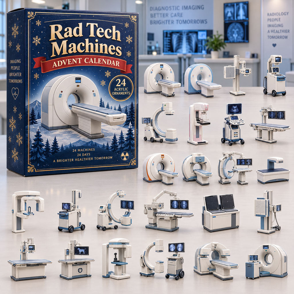 Rad Tech Machines advent calendar box with 24 acrylic Christmas charms