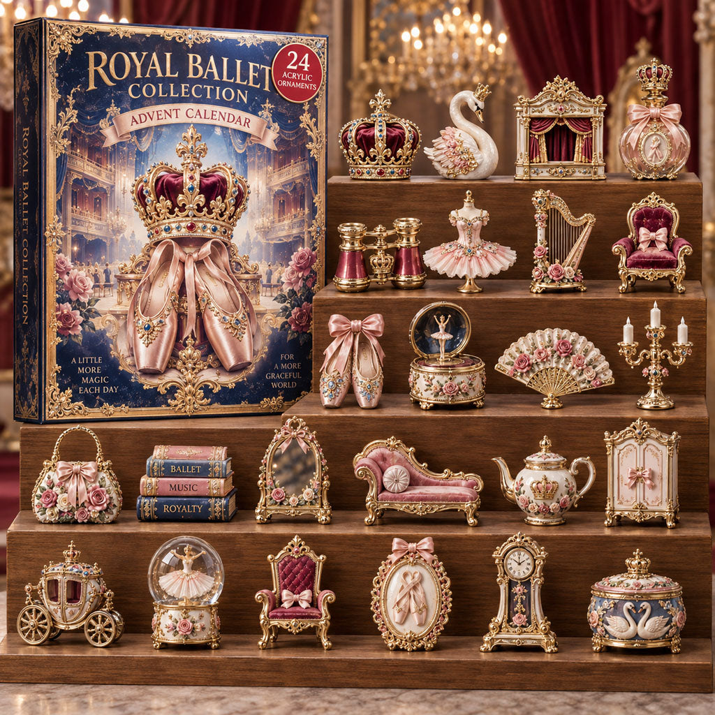 Royal Ballet advent calendar box with 24 acrylic Christmas charms