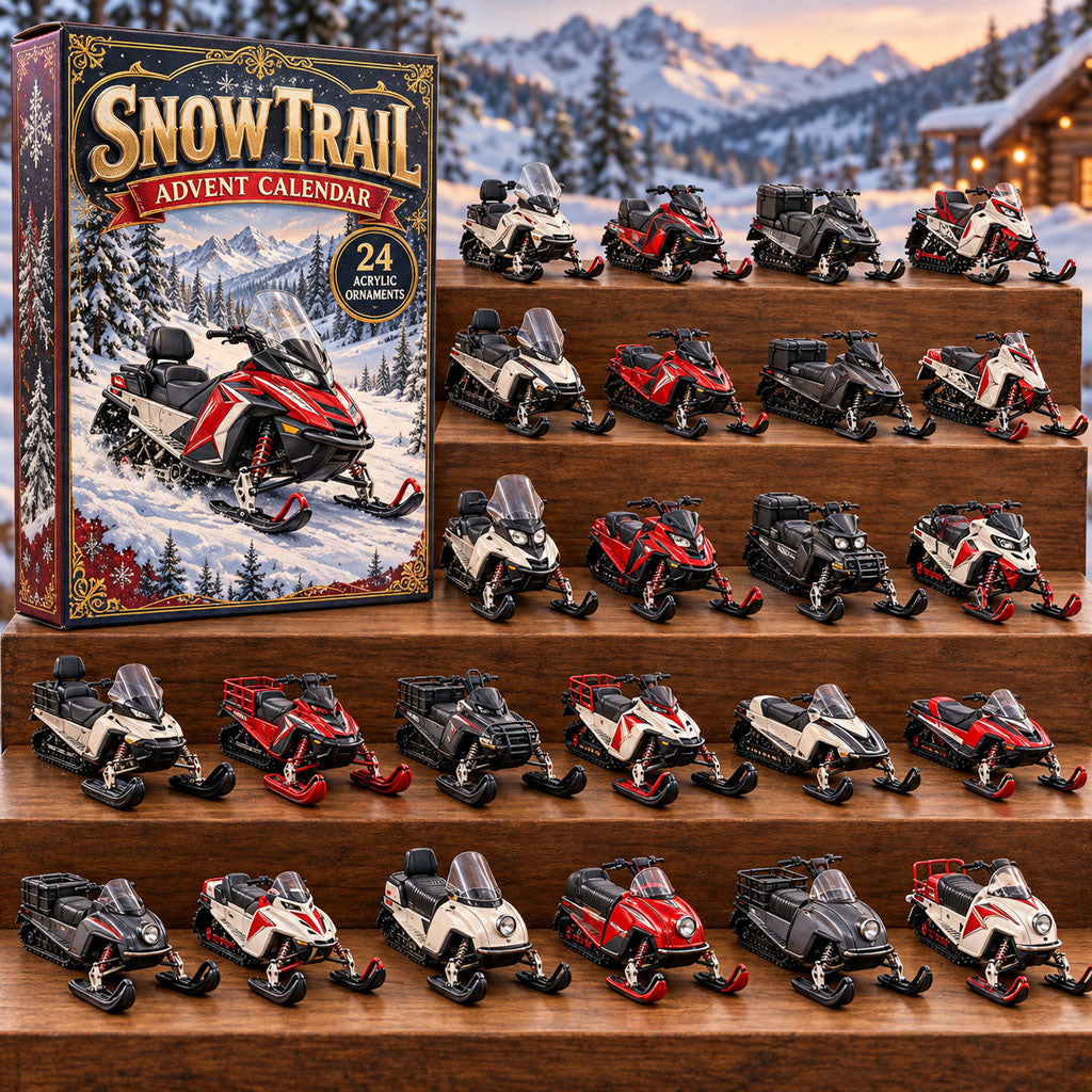 Snow Trail advent calendar box with 24 acrylic Christmas charms