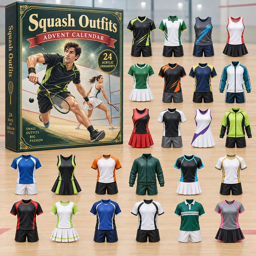 Squash Outfits advent calendar box with 24 acrylic Christmas charms