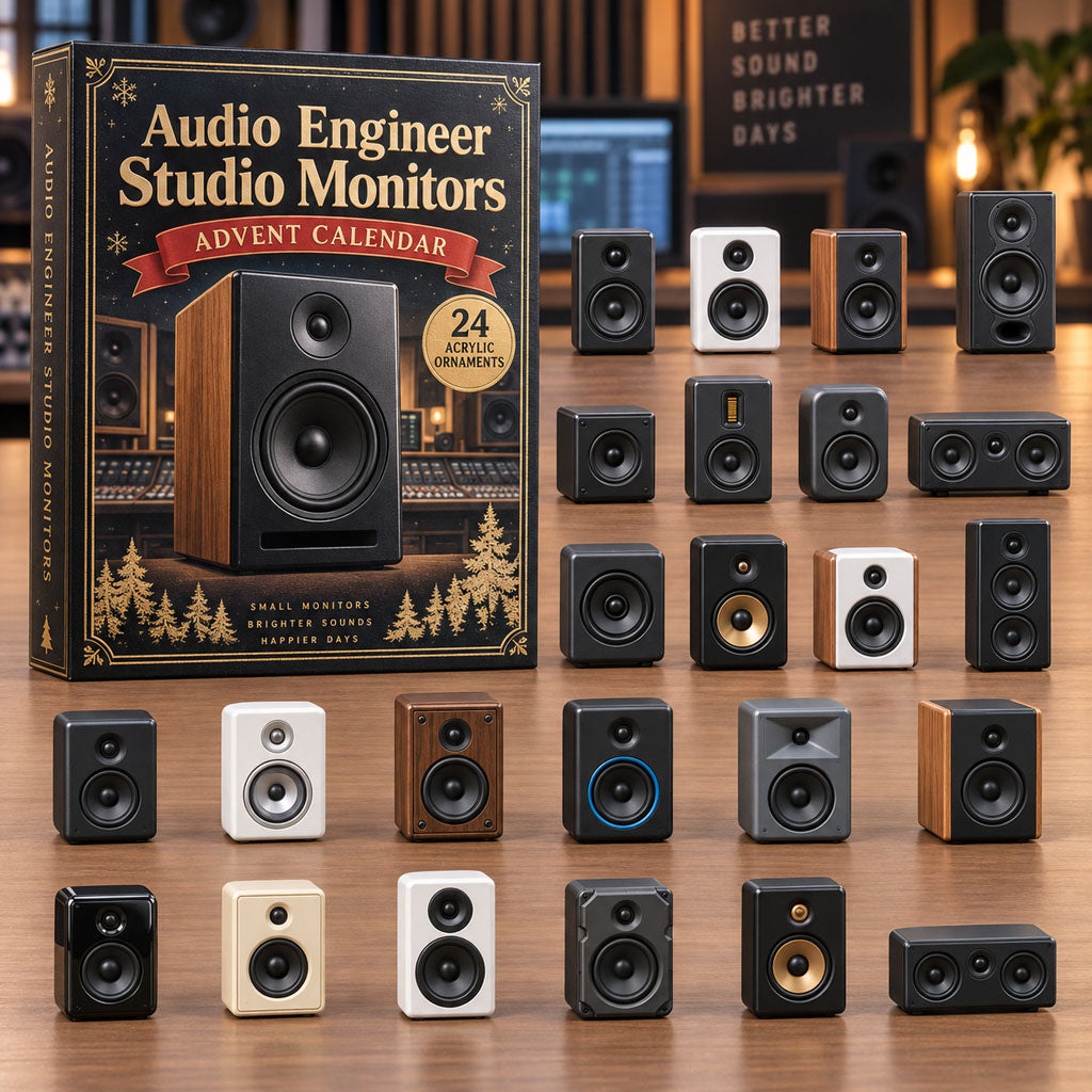Studio Monitors advent calendar box with 24 acrylic Christmas charms