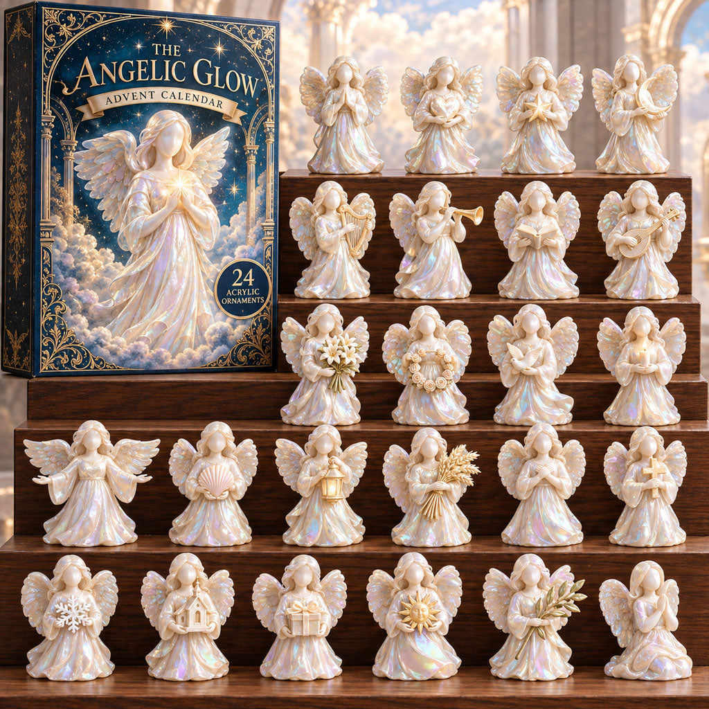 The Angels Glow advent calendar box with 24 acrylic Christmas charms