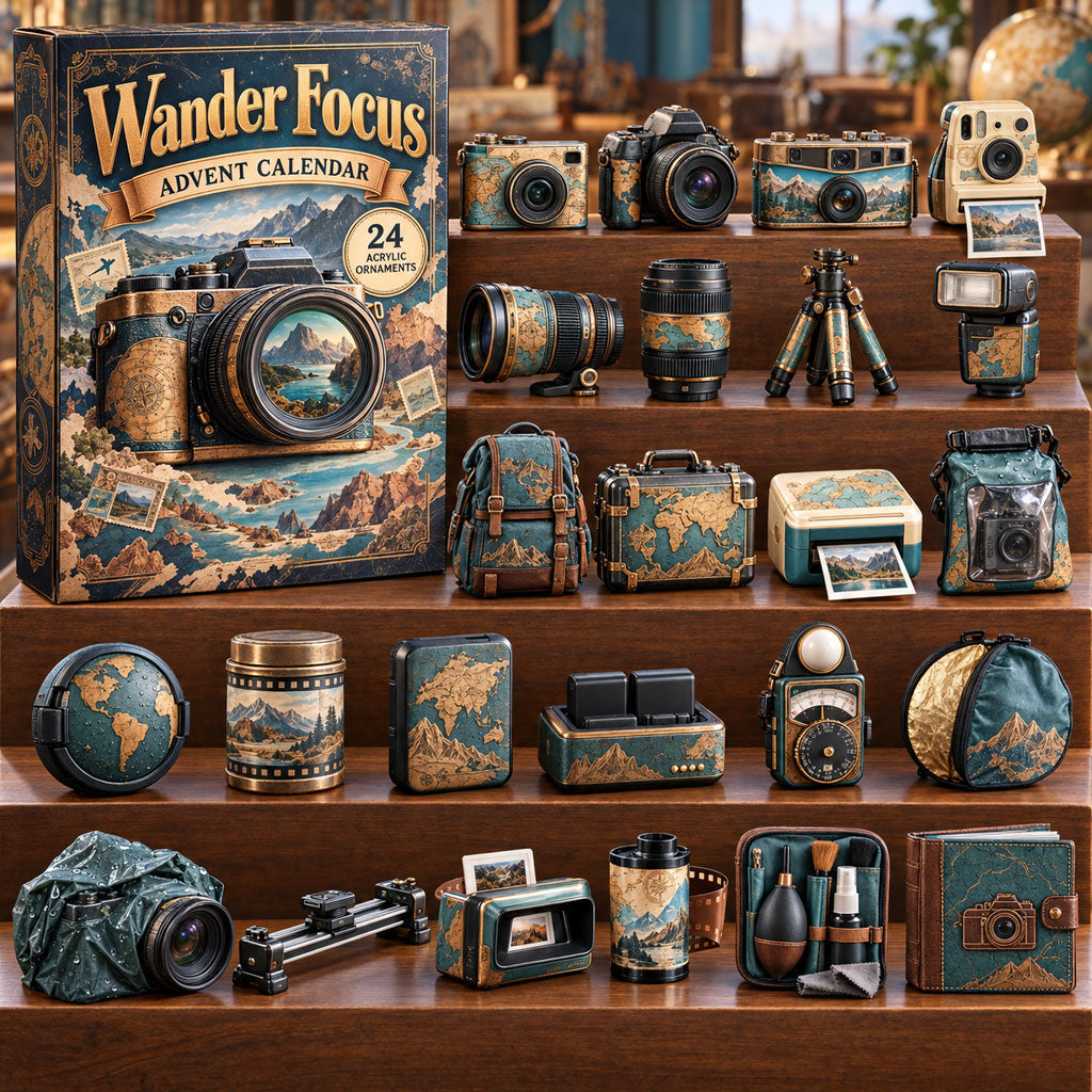 Wander Focus advent calendar box with 24 acrylic Christmas charms
