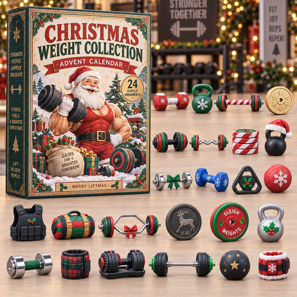 Weight advent calendar box with 24 acrylic Christmas charms