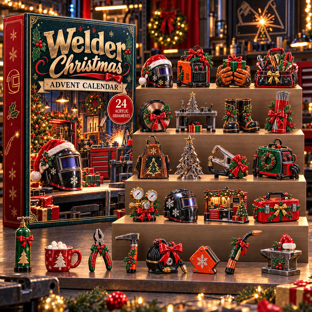 Welder advent calendar box with 24 acrylic Christmas charms