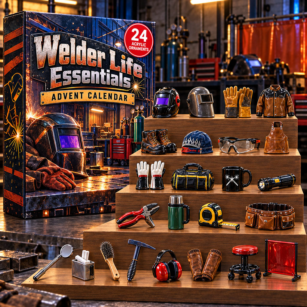Welder Life Essentials advent calendar box with 24 acrylic Christmas charms