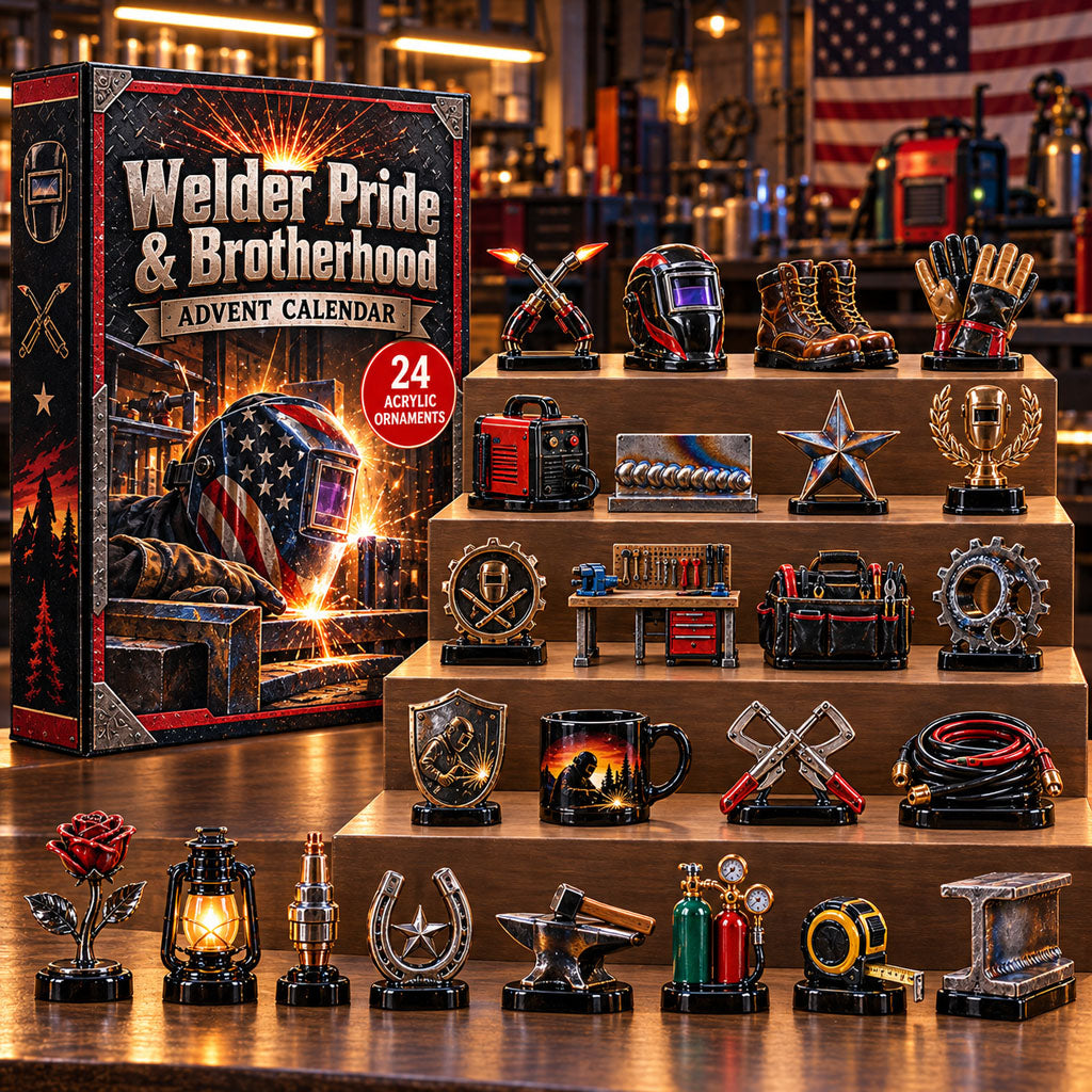 Welder Pride advent calendar box with 24 acrylic Christmas charms