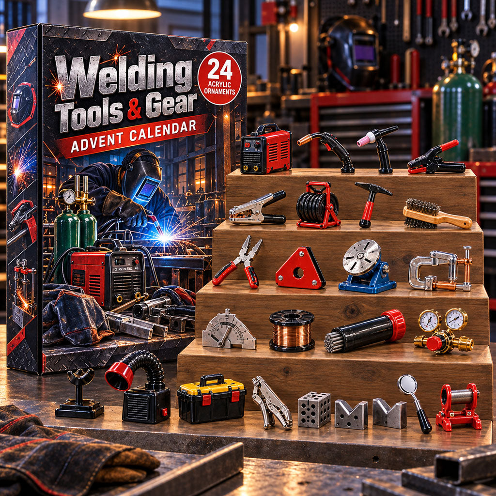 Welding Tools Gear advent calendar box with 24 acrylic Christmas charms