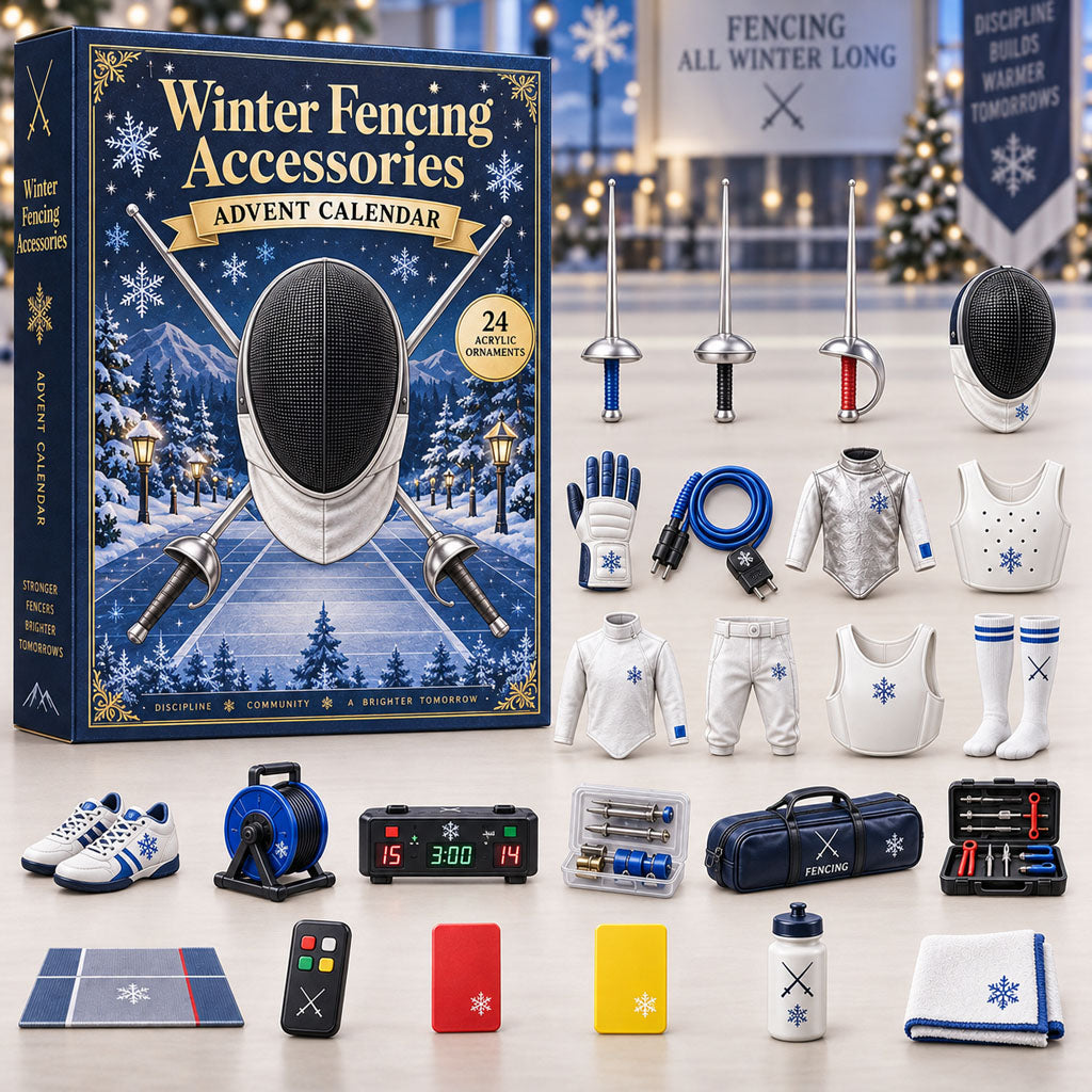 Winter Fencing Accessories advent calendar box with 24 acrylic Christmas charms