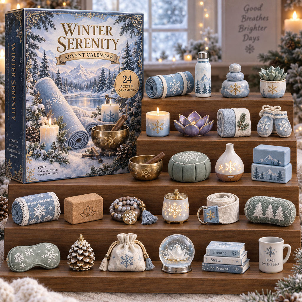 Winter Serenity advent calendar box with 24 acrylic Christmas charms